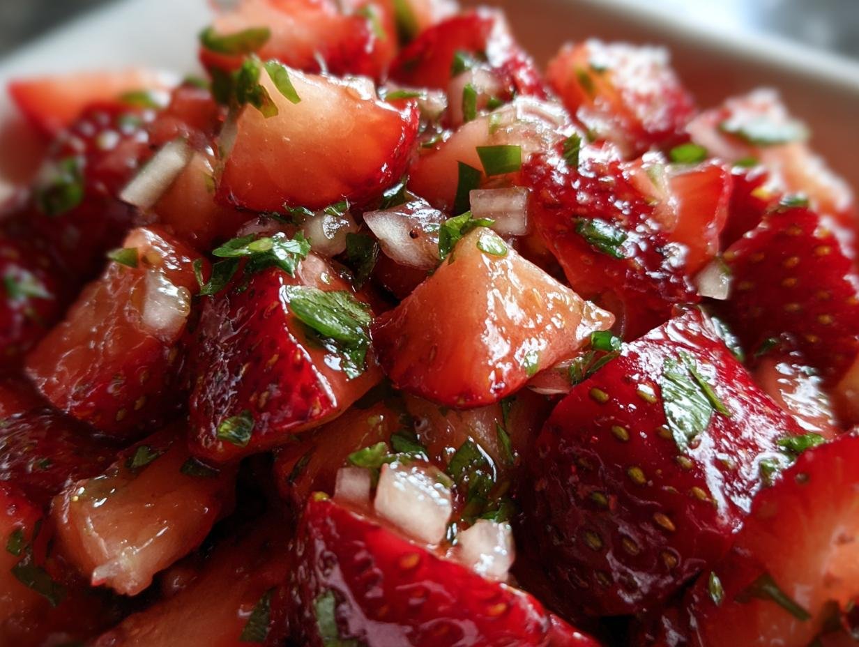 10 Minute Strawberry Salsa - detail 3