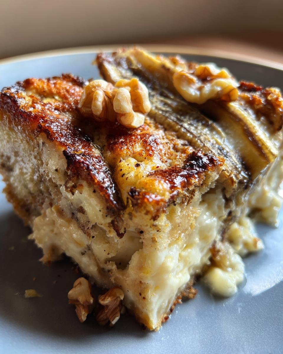 Banana and Walnut Pudding - detail 1