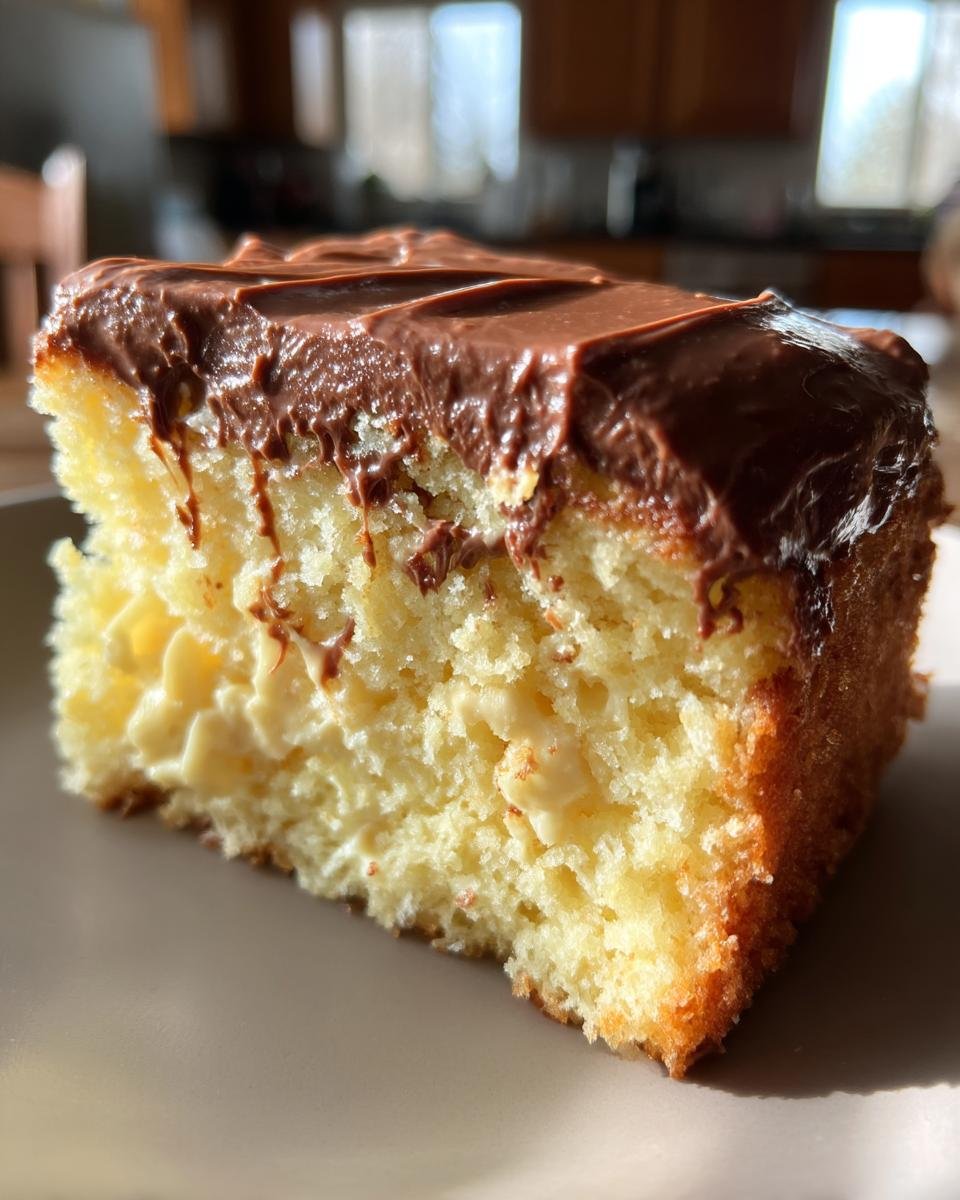 Boston Cream Poke Cake - detail 2