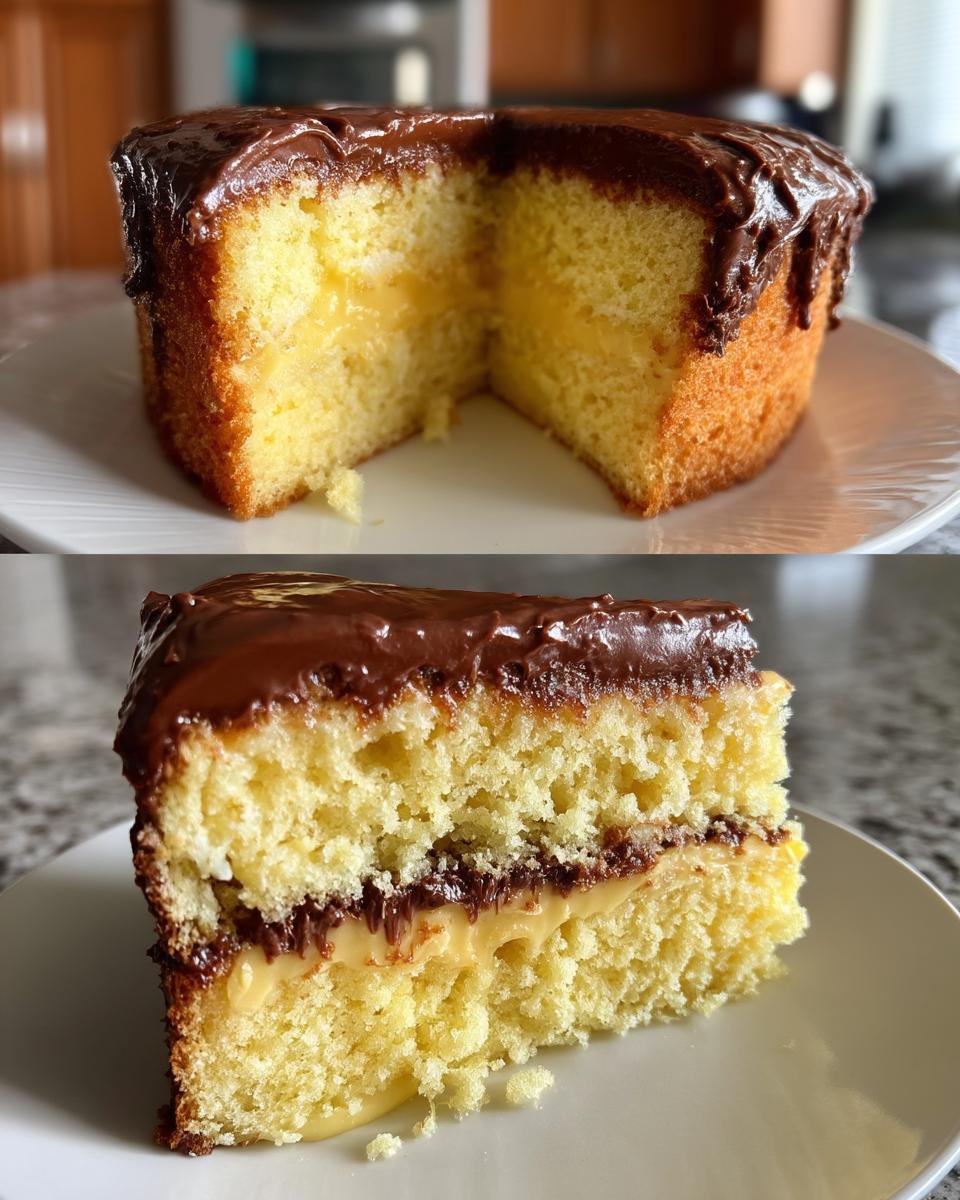 Boston Cream Poke Cake - detail 3