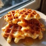 Cornbread Waffle Bites with Smoked Gouda and Honey
