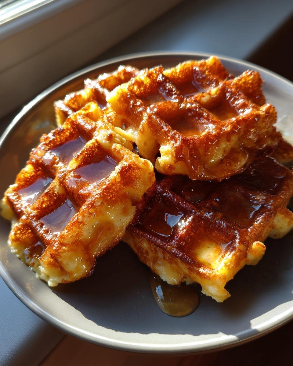 Cornbread Waffle Bites with Smoked Gouda and Honey - detail 2