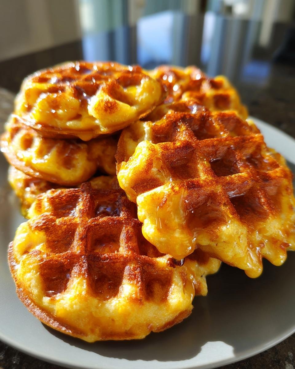 Cornbread Waffle Bites with Smoked Gouda and Honey - detail 3