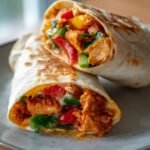 Crispy Chicken Bell Pepper Ranch Burritos