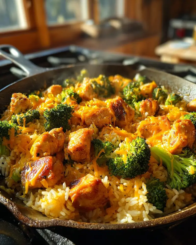 Easy Broccoli Chicken Rice Skillet - detail 1