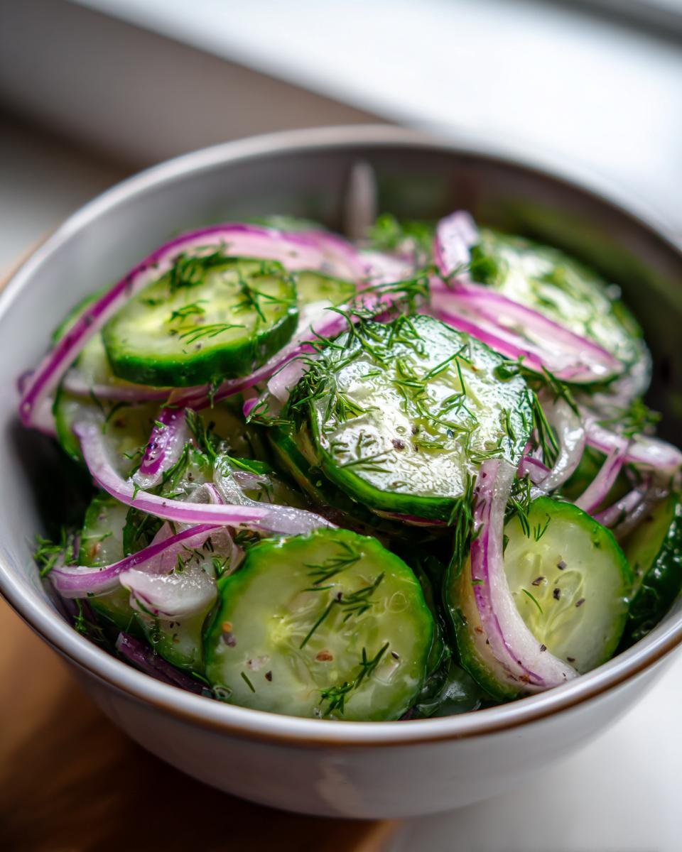 Fresh Pickled Cucumber Salad - detail 1