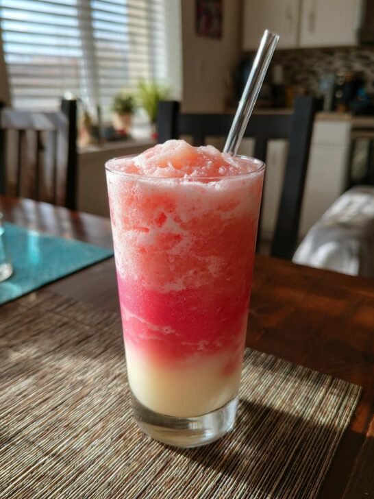 Frozen Miami Vice Cocktail