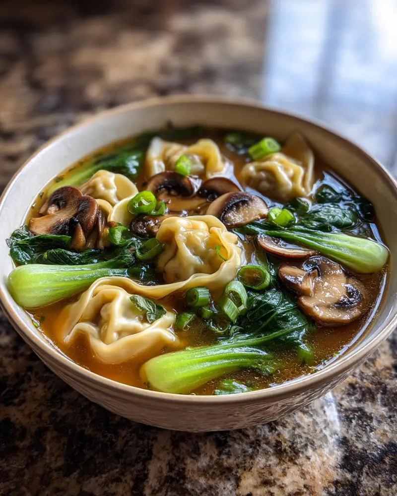 Homemade Wonton Soup - detail 2