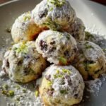 Mint Chocolate Chip Snowball Cookies