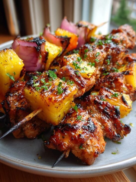 Quick and Easy Chicken and Pineapple Kabobs