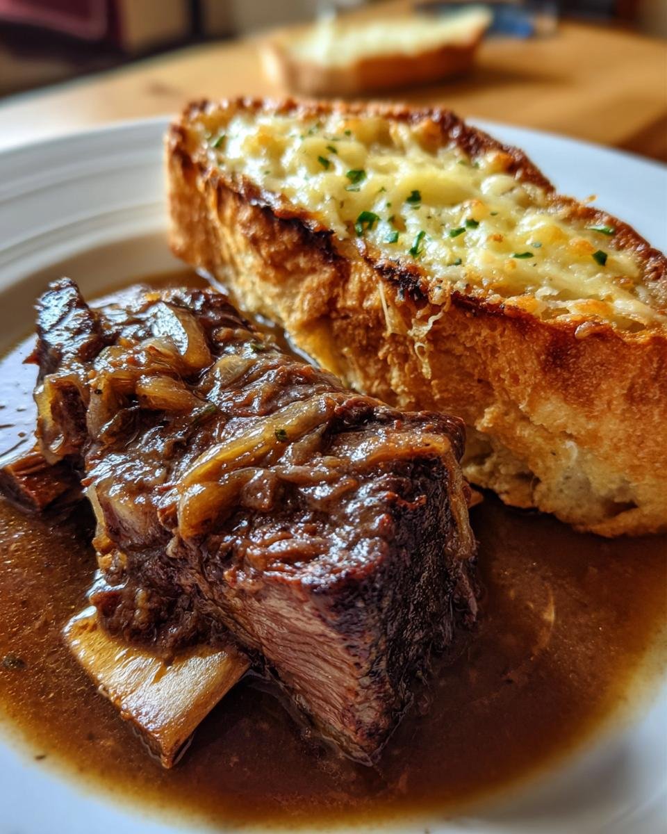 Rich and Tender French Onion Short Ribs with Gruyère Cheese Toast - detail 1