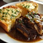 Rich and Tender French Onion Short Ribs with Gruyère Cheese Toast