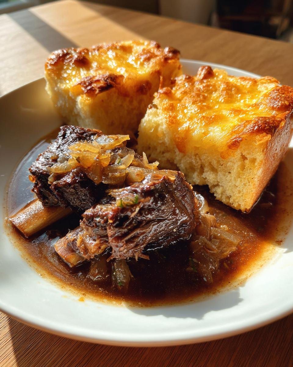 Rich and Tender French Onion Short Ribs with Gruyère Cheese Toast - detail 2