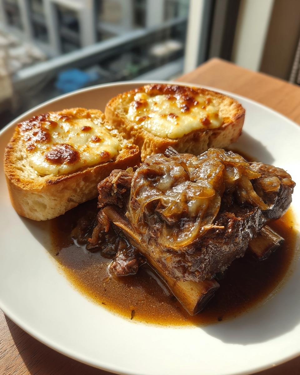 Rich and Tender French Onion Short Ribs with Gruyère Cheese Toast - detail 3