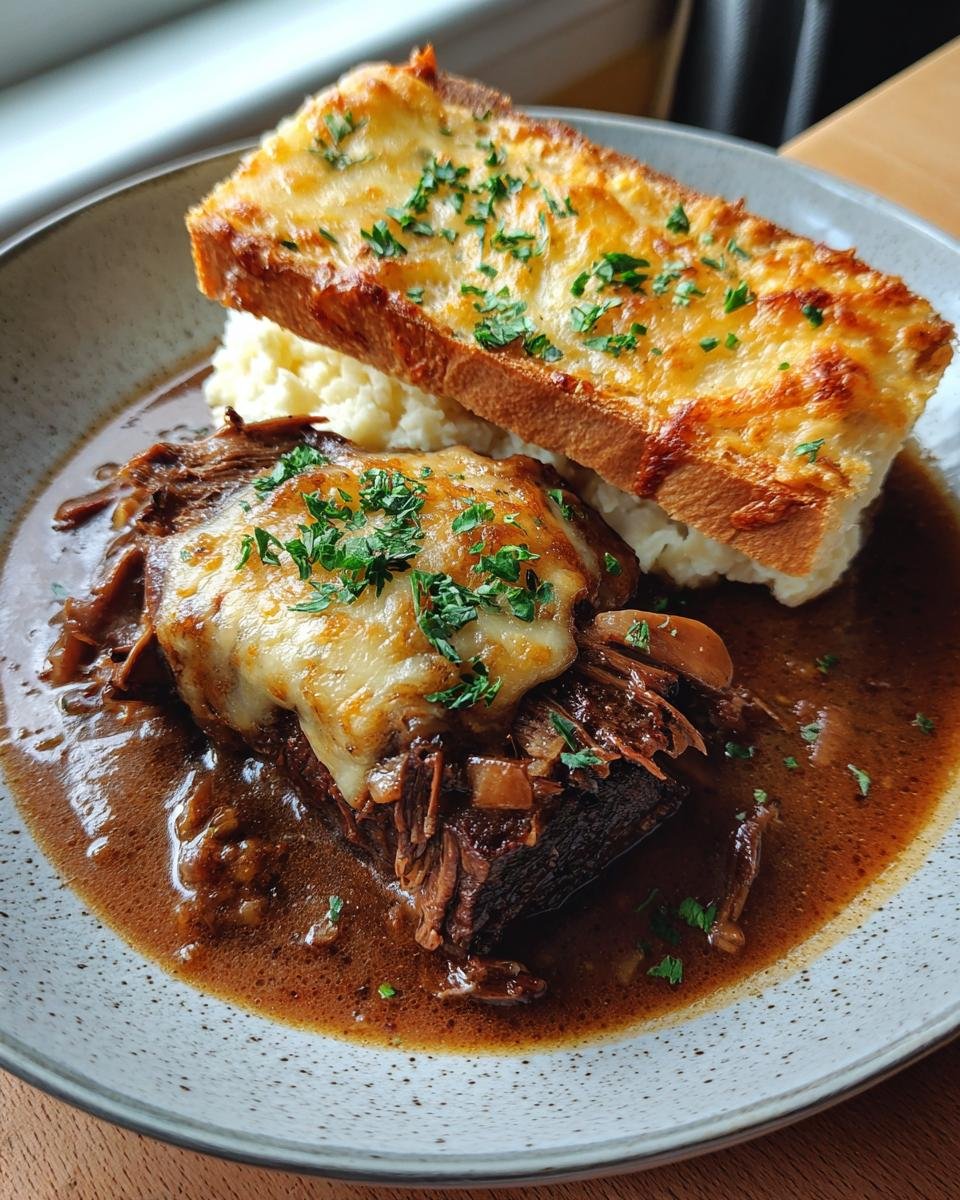 Rich and Tender French Onion Short Ribs with Gruyère Cheese Toast - detail 4