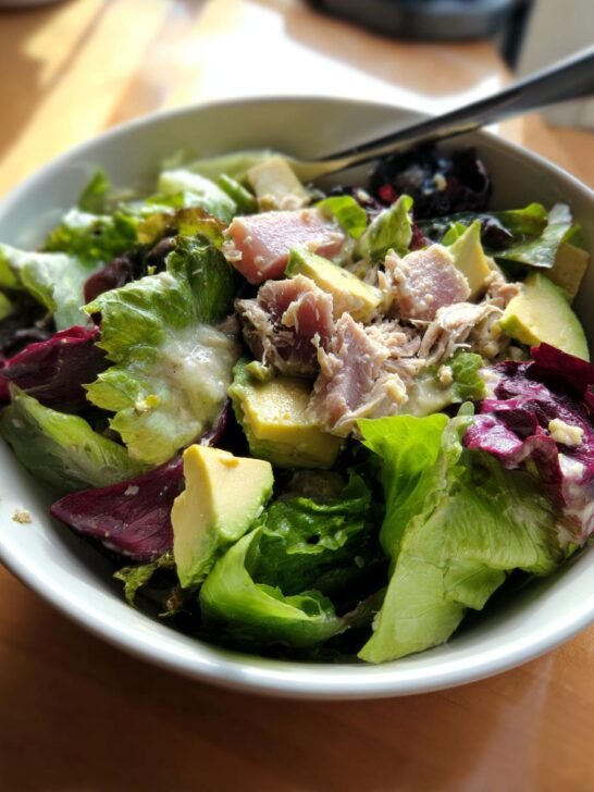 Tuna, Lettuce, and Avocado Salad