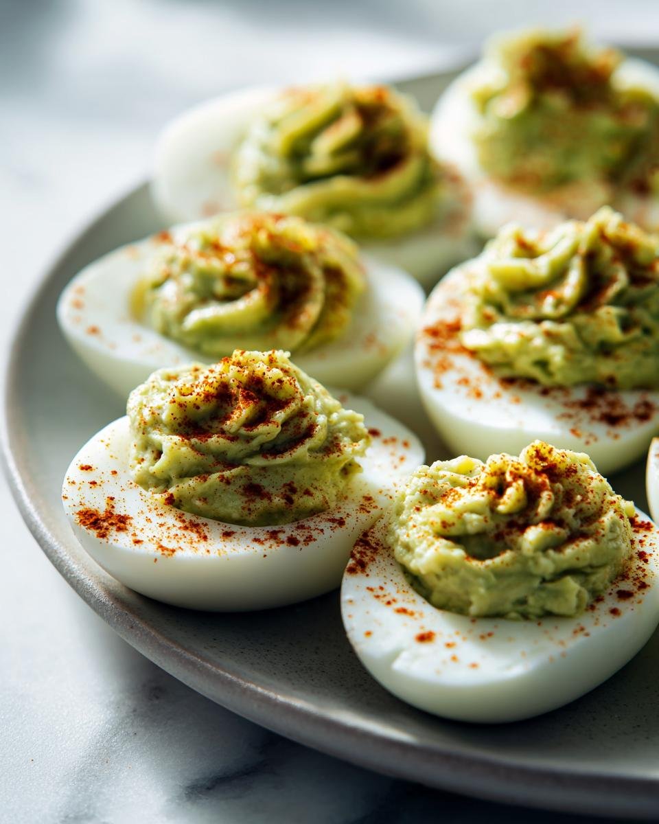 Avocado Deviled Eggs - detail 2