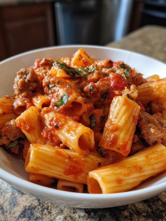 Creamy Sausage Rigatoni