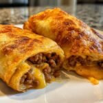 Crispy Beef & Cheese Chimichangas