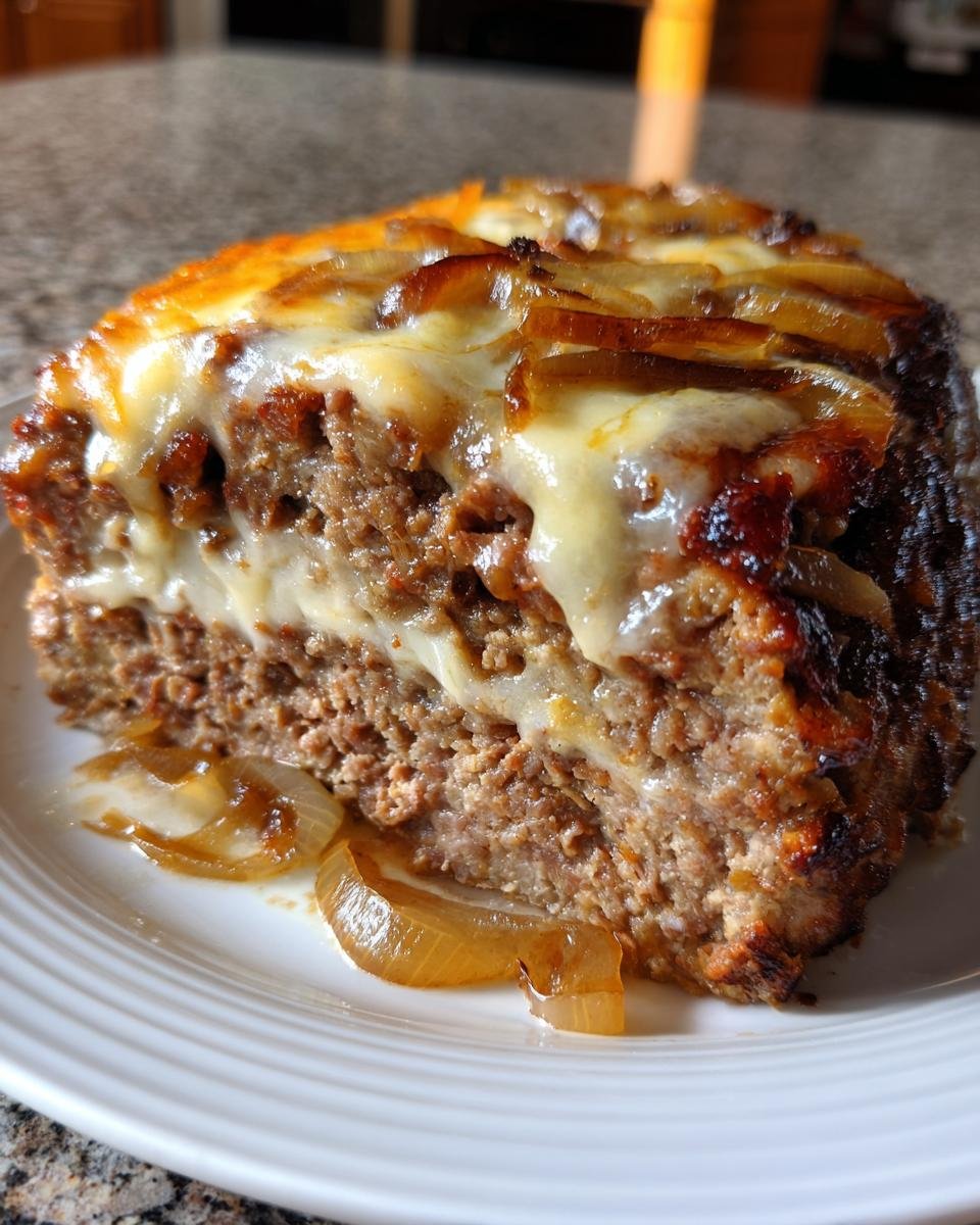 Crockpot Meatloaf with Savory Onion and Swiss Melt - detail 1
