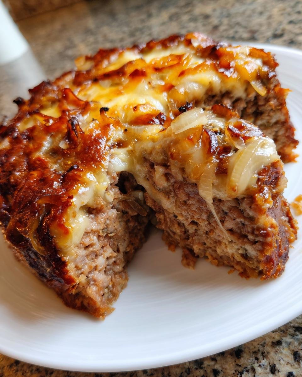 Crockpot Meatloaf with Savory Onion and Swiss Melt - detail 2