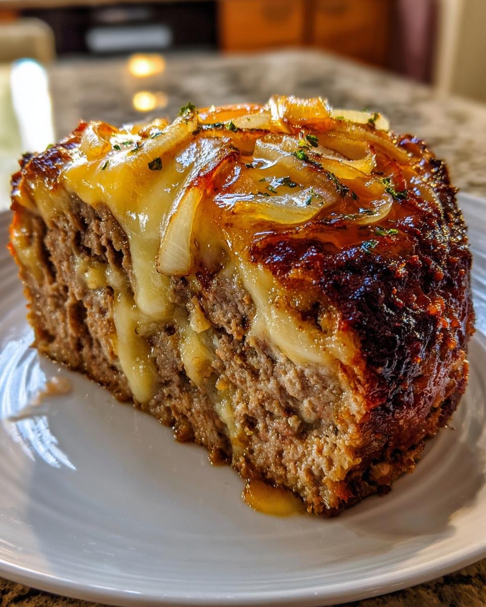 Crockpot Meatloaf with Savory Onion and Swiss Melt - detail 3