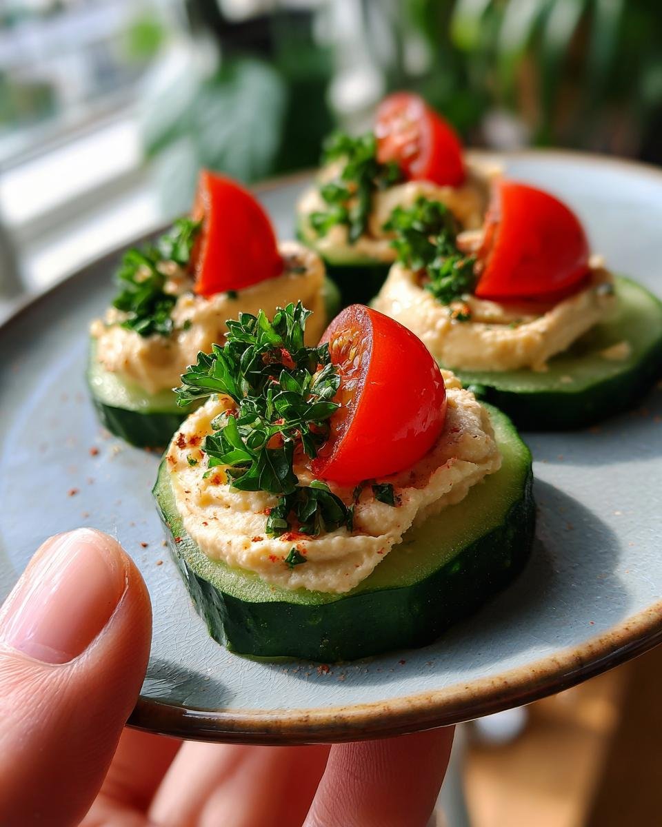 Cucumber Hummus Bites - detail 1