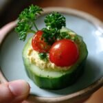 Cucumber Hummus Bites