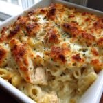 Dump-and-Bake Chicken Alfredo Casserole