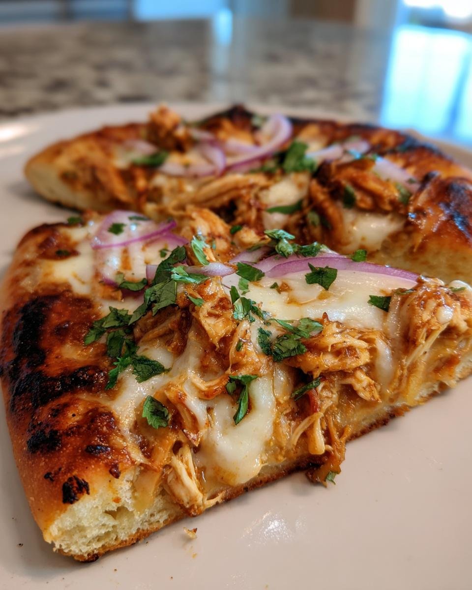 Father's Day Grilled BBQ Chicken Pizza - detail 2