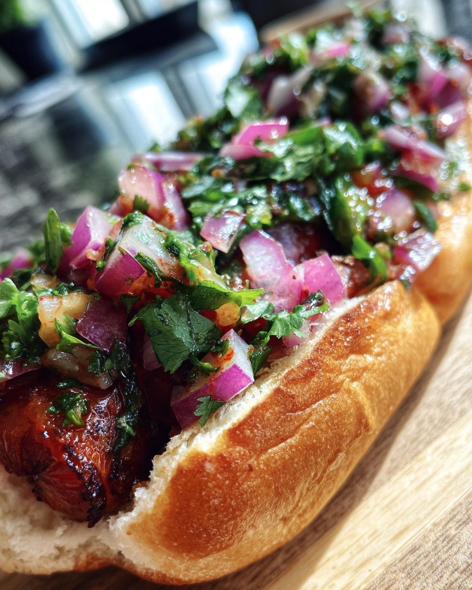 Firecracker Hot Dogs with Spicy Relish - detail 1