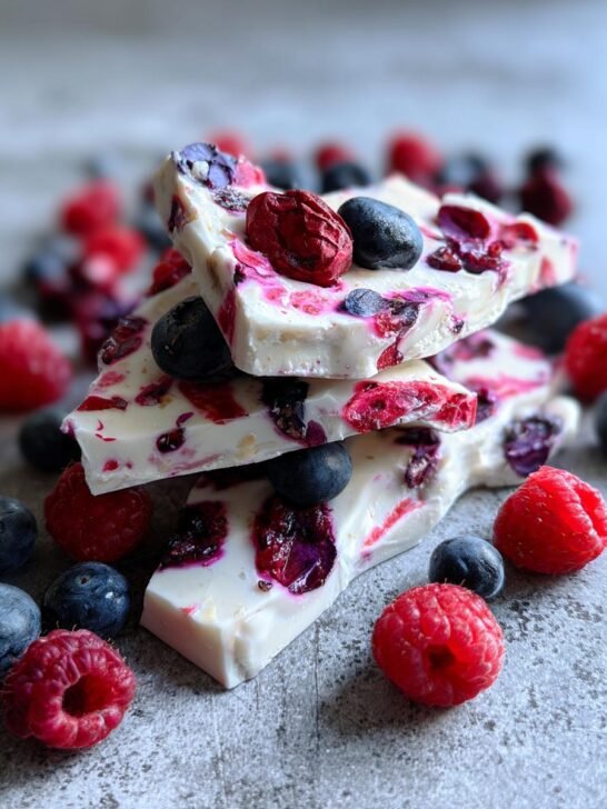 Frozen Greek Yogurt Berry Bark
