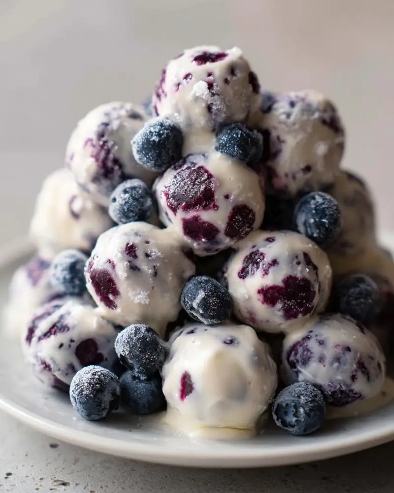Frozen Yogurt-Dipped Blueberries - detail 2
