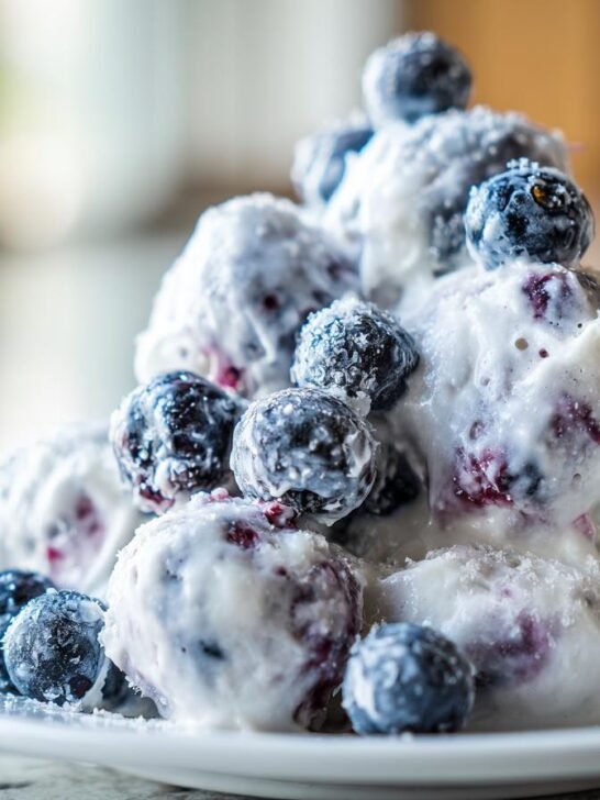 Frozen Yogurt-Dipped Blueberries
