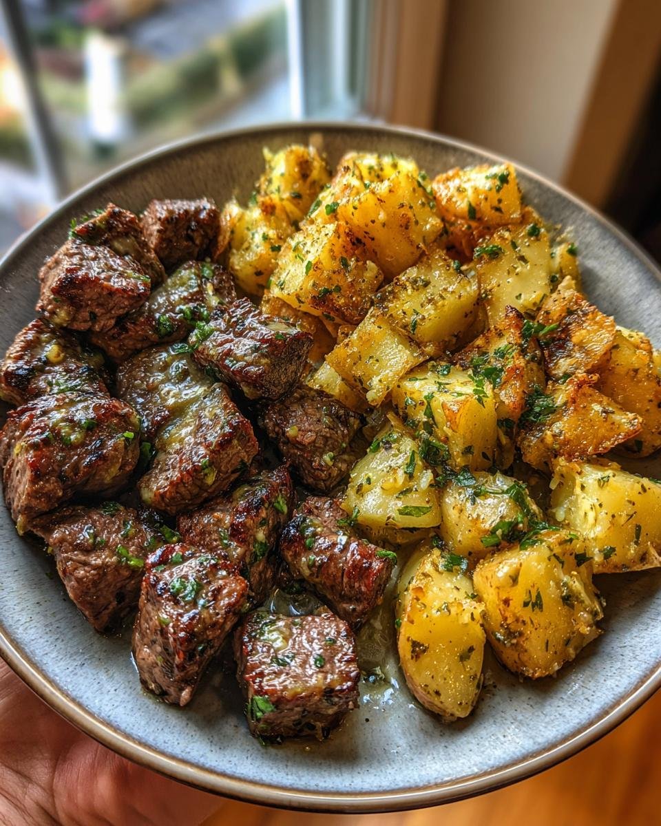 Garlic Butter Steak Bites & Potatoes - detail 2
