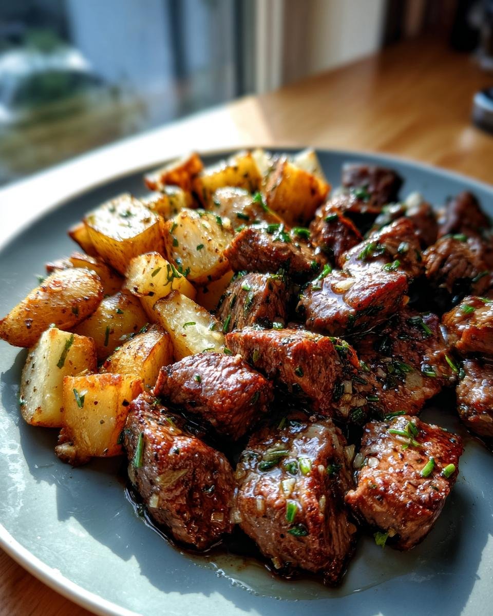 Garlic Butter Steak Bites & Potatoes - detail 3