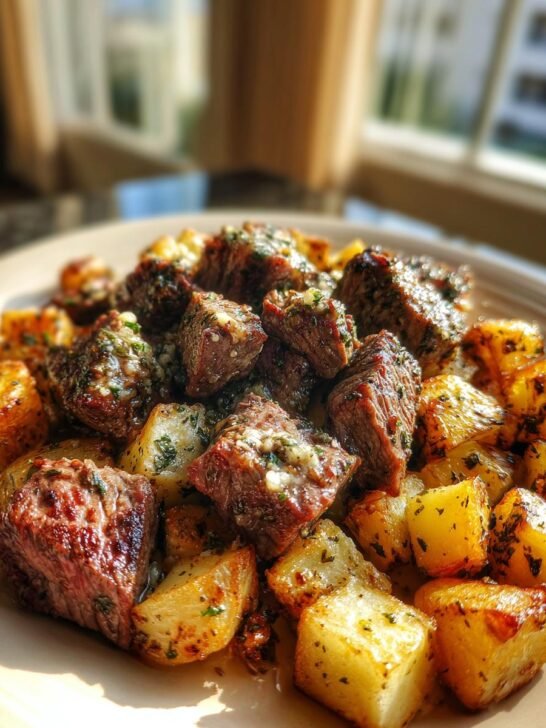 Garlic Butter Steak Bites & Potatoes