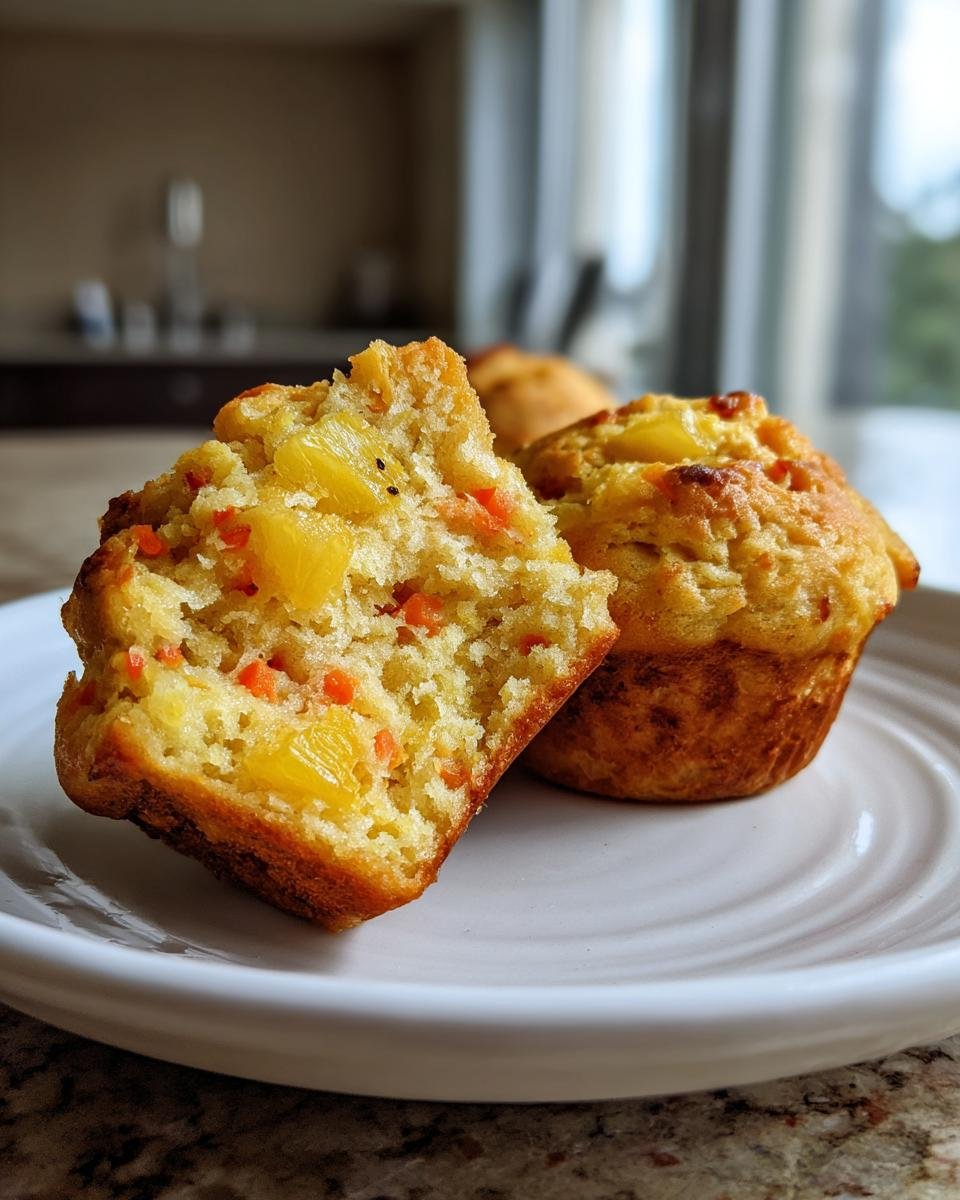 Hawaiian Pineapple and Carrot Muffins - detail 1
