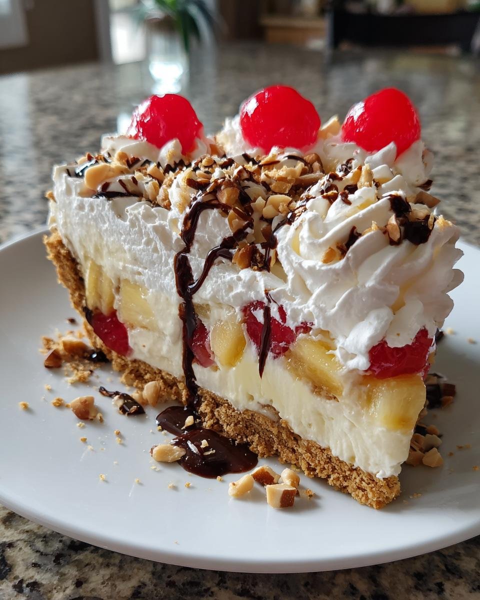 Heavenly No-Bake Banana Split Cheesecake - detail 3