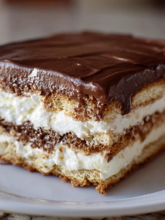 No Bake Chocolate Eclair Cake