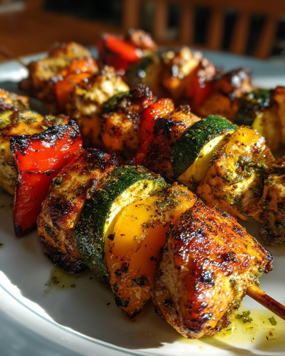Pesto Grilled Chicken Kabobs - detail 1