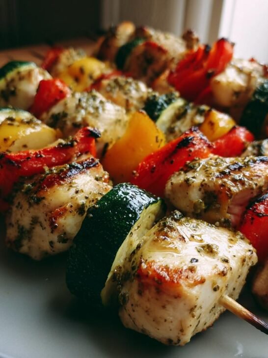 Pesto Grilled Chicken Kabobs