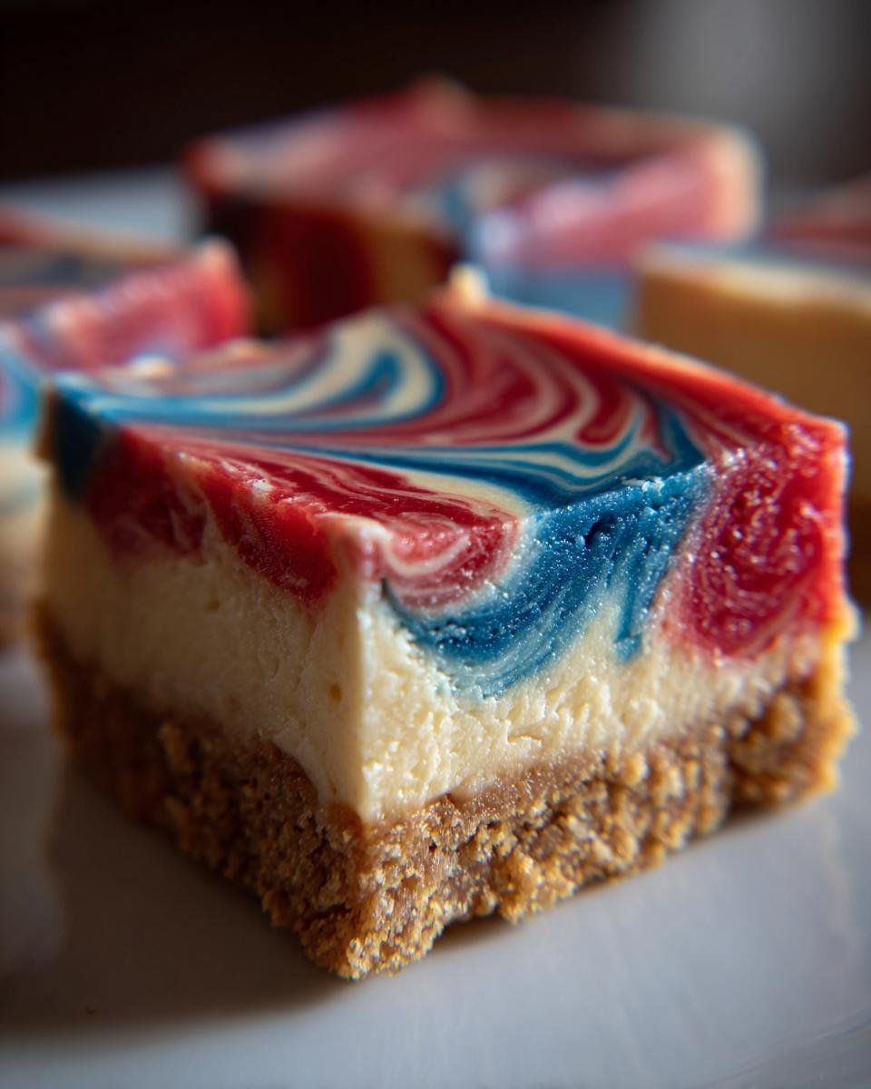 Red, White & Blue Cheesecake Bars - detail 1