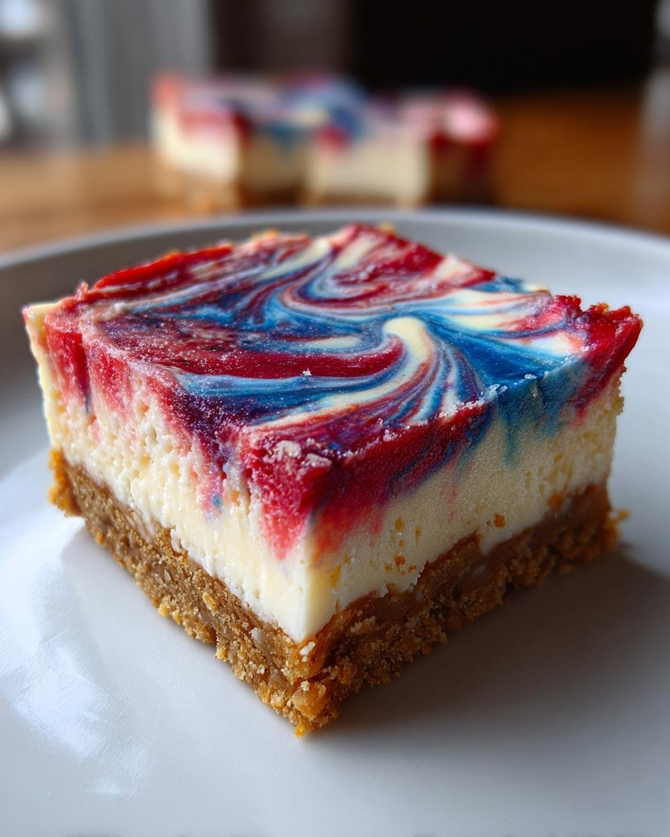 Red, White & Blue Cheesecake Bars - detail 3