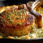 Sizzling Garlic Butter Pork Chops and Creamy Potato Bake