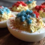 Stars and Stripes Deviled Eggs