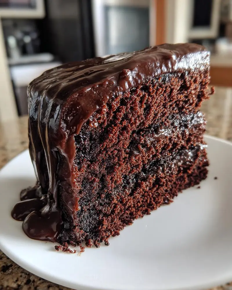 Super Moist Chocolate Cake with Chocolate Ganache - detail 1