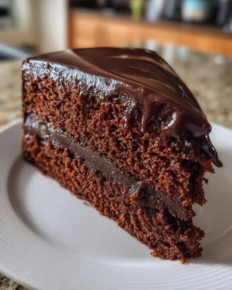 Super Moist Chocolate Cake with Chocolate Ganache - detail 2