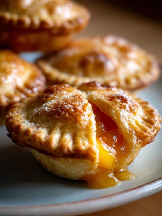Two Ingredient Mini Peach Pies