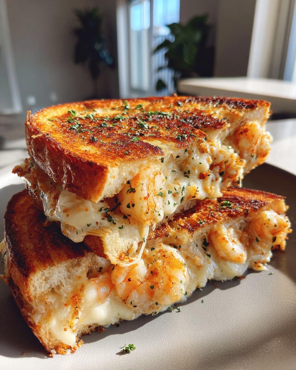 Ultimate Shrimp Grilled Cheese with Garlic Bread - detail 1